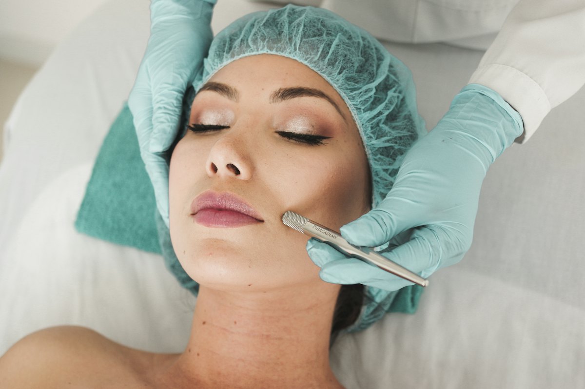 Dermatology treatment in progress