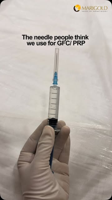 Instagram reel thumbnail: The needle people think we use for GFC / PRP